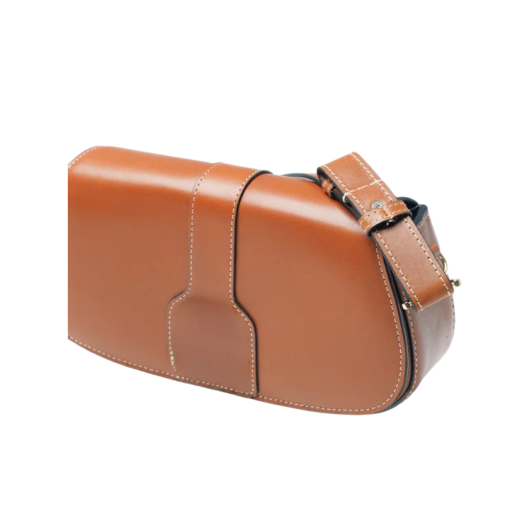 Purely Prime Classic Brown Leather Baguette Bag