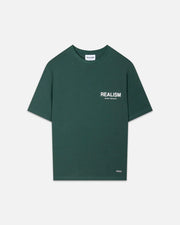 Realism Back Logo Tee White Pine Green